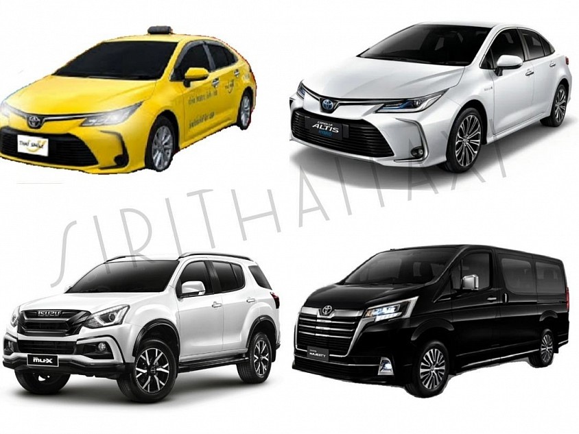 รถแท็กซี่ รถเก๋งไพรเวท รถ SUV 7 ที่นั่ง รถตู้